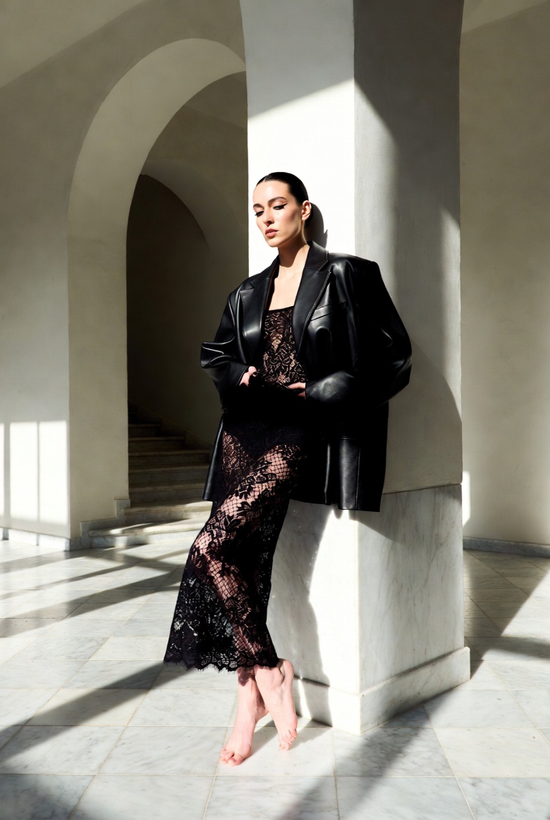 Leather and lace dress — Fashion's Affair With Allure, ESVRA